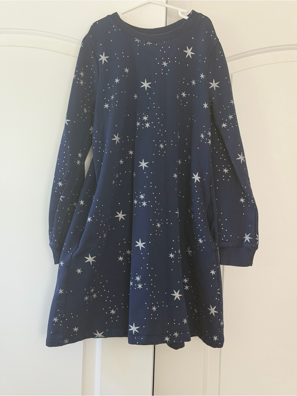 Hanna Andersson Navy Starry Long Sleeve Dress